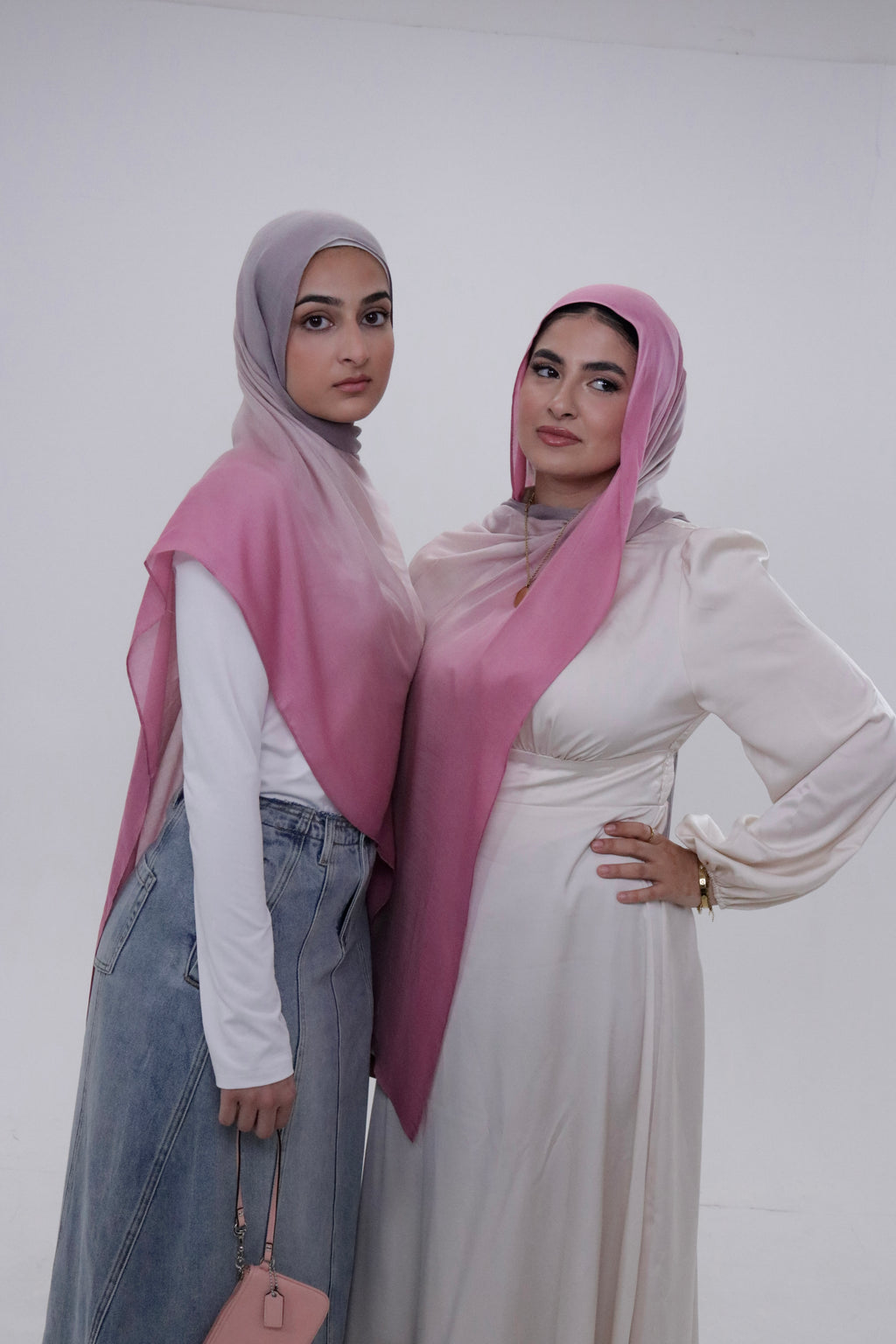 Ombre Modal Hijab-Rosewood