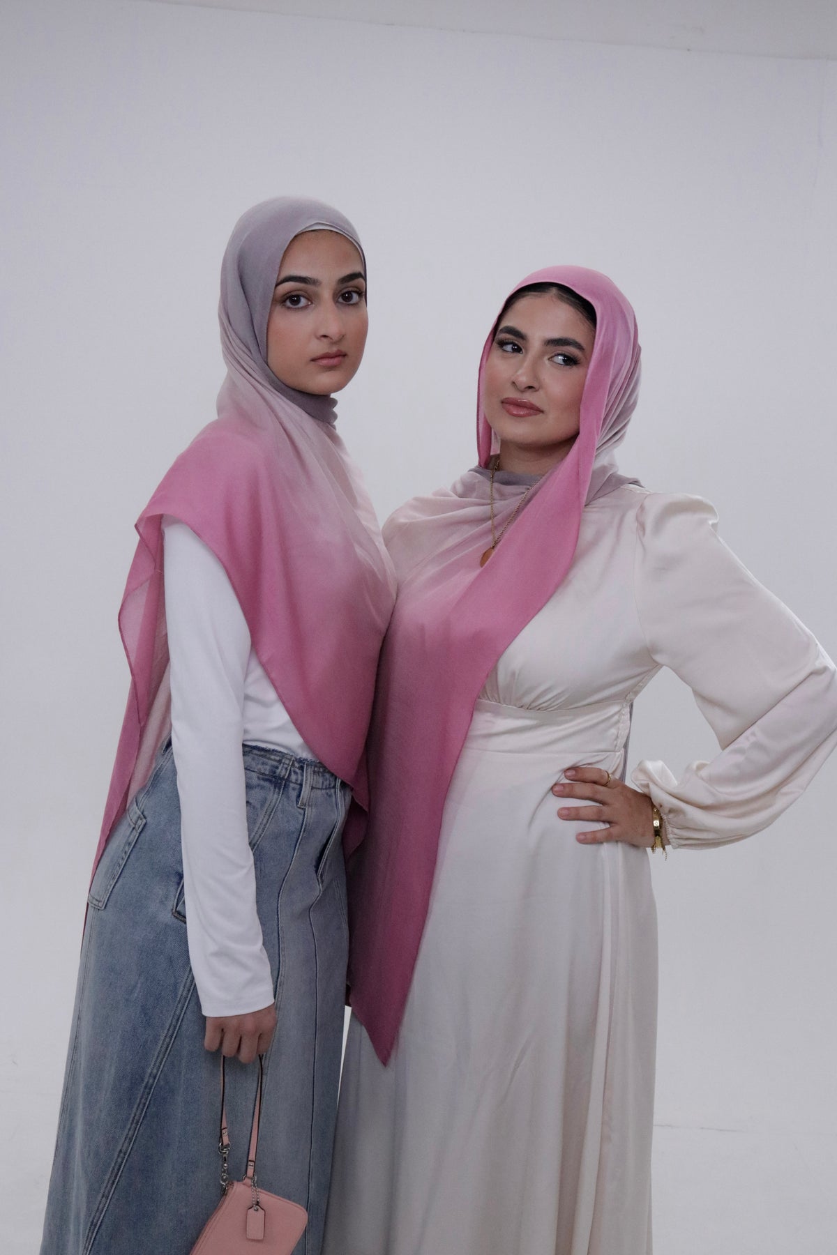 Rosewood hand-dyed ombre modal hijab – Zahriya