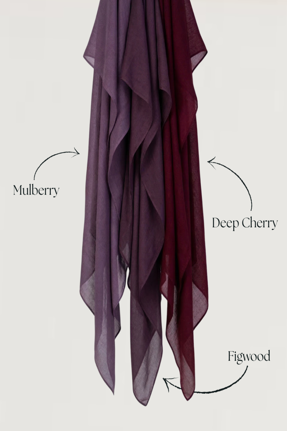 Figwood dark purple woven modal hijab and undercap set - Zahriya