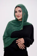 Modal Crinkle Hijab-Evergreen