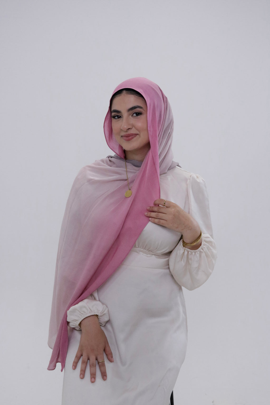Ombre Modal Hijab-Rosewood