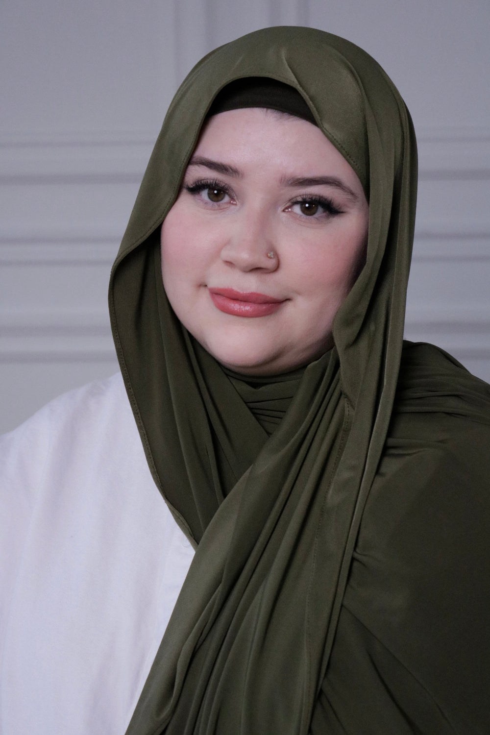 Moss Green liquid jersey hijab – Zahriya