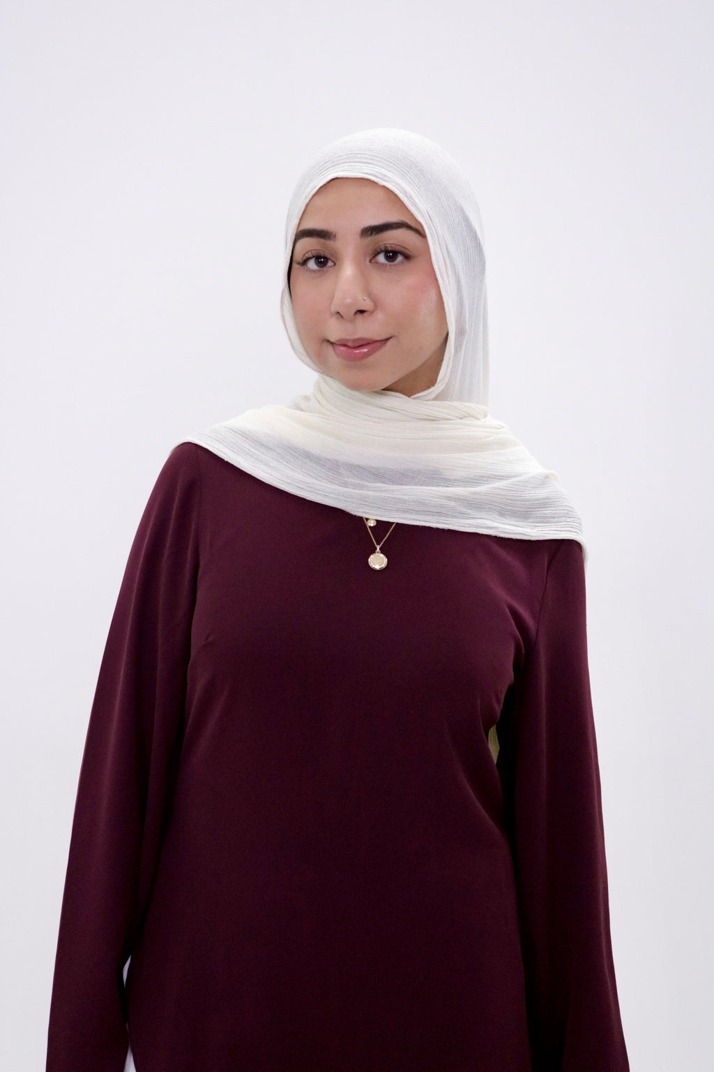 Modal Crinkle Hijab-Vanilla