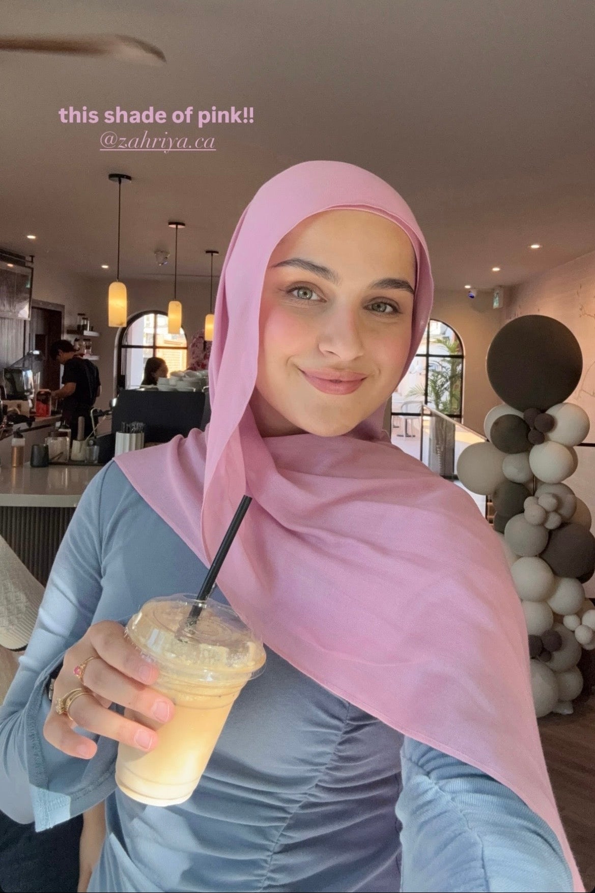 Blush pink woven modal hijab and undercap set – Zahriya