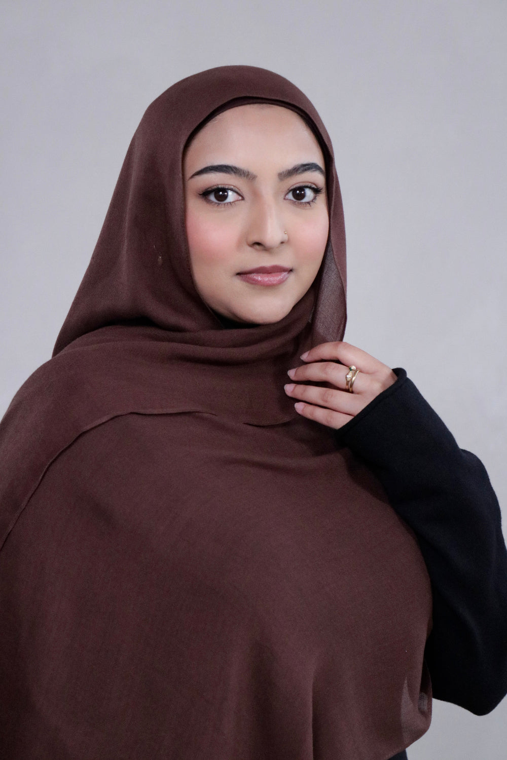 Rich caramel brown woven modal hijab and undercap set – Zahriya