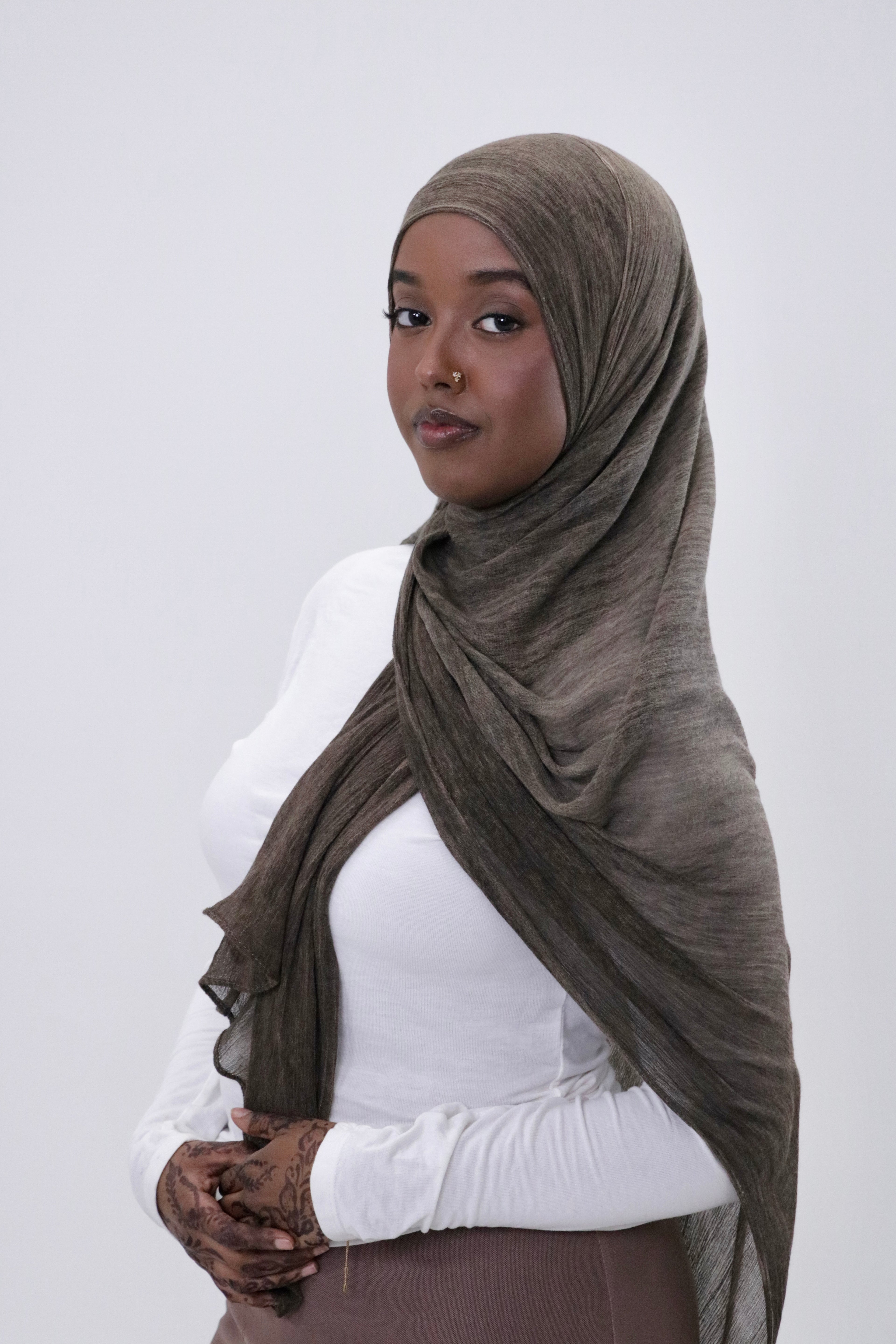 Modal Crinkle Hijab-Espresso