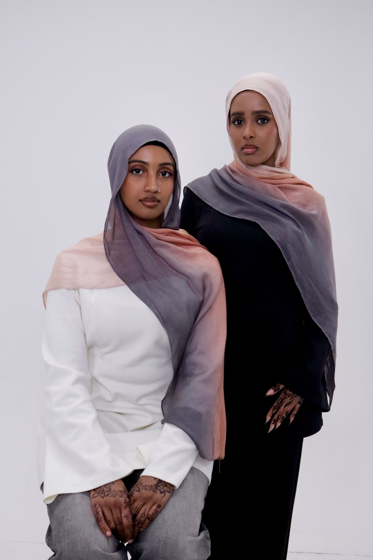 Amber Dusk hand-dyed ombre modal hijab – Zahriya