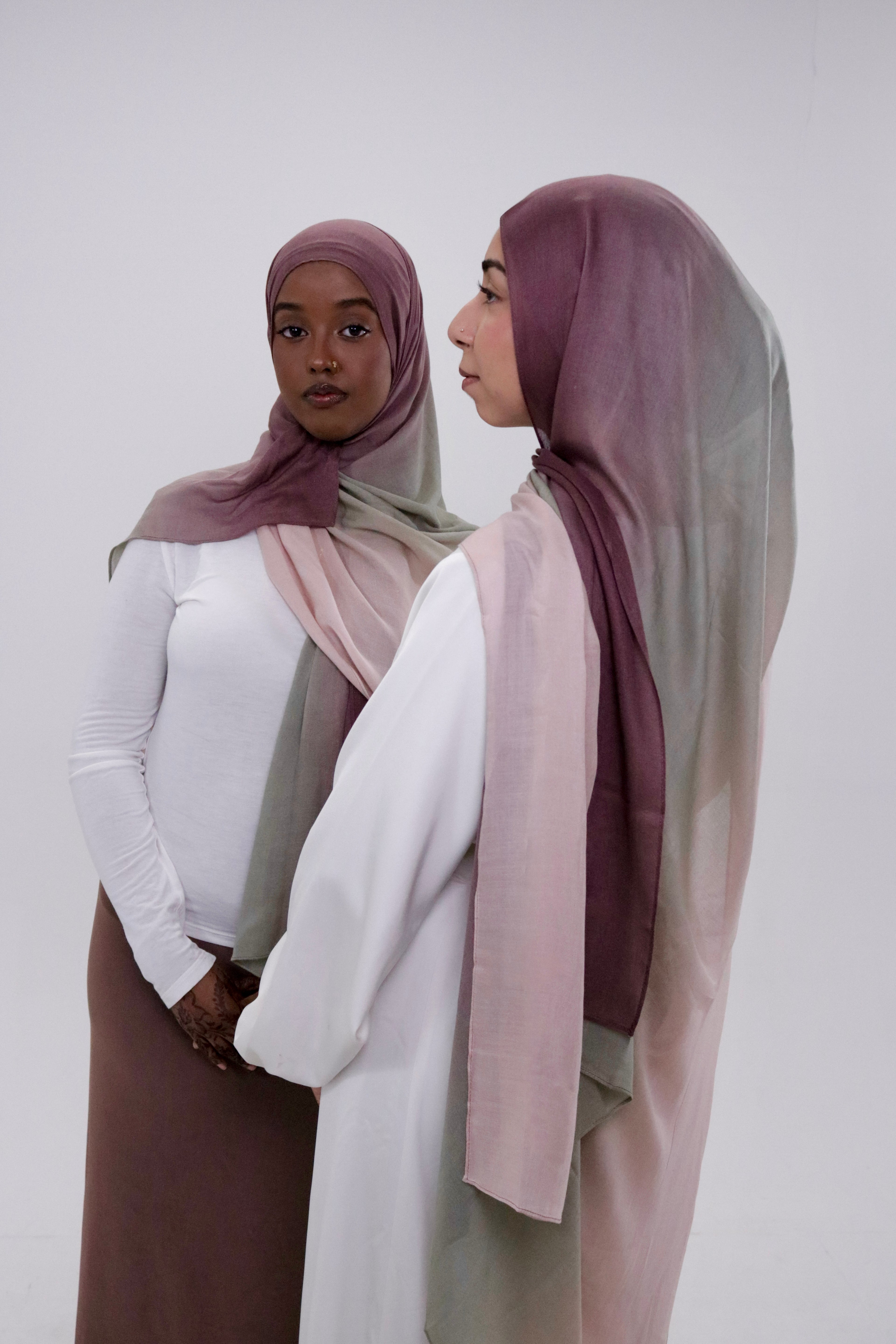 Ombre Modal Hijab-Sage Stone