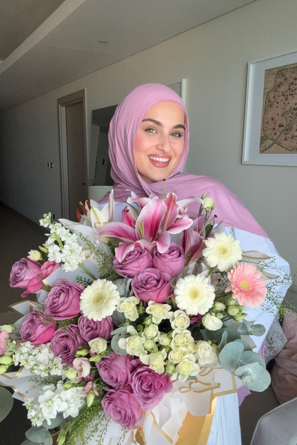 Blush pink woven modal hijab and undercap set - Zahriya